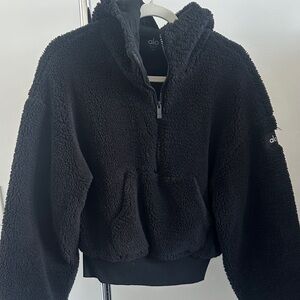 ALO Yoga Kids Cozy Black Sherpa Jacket